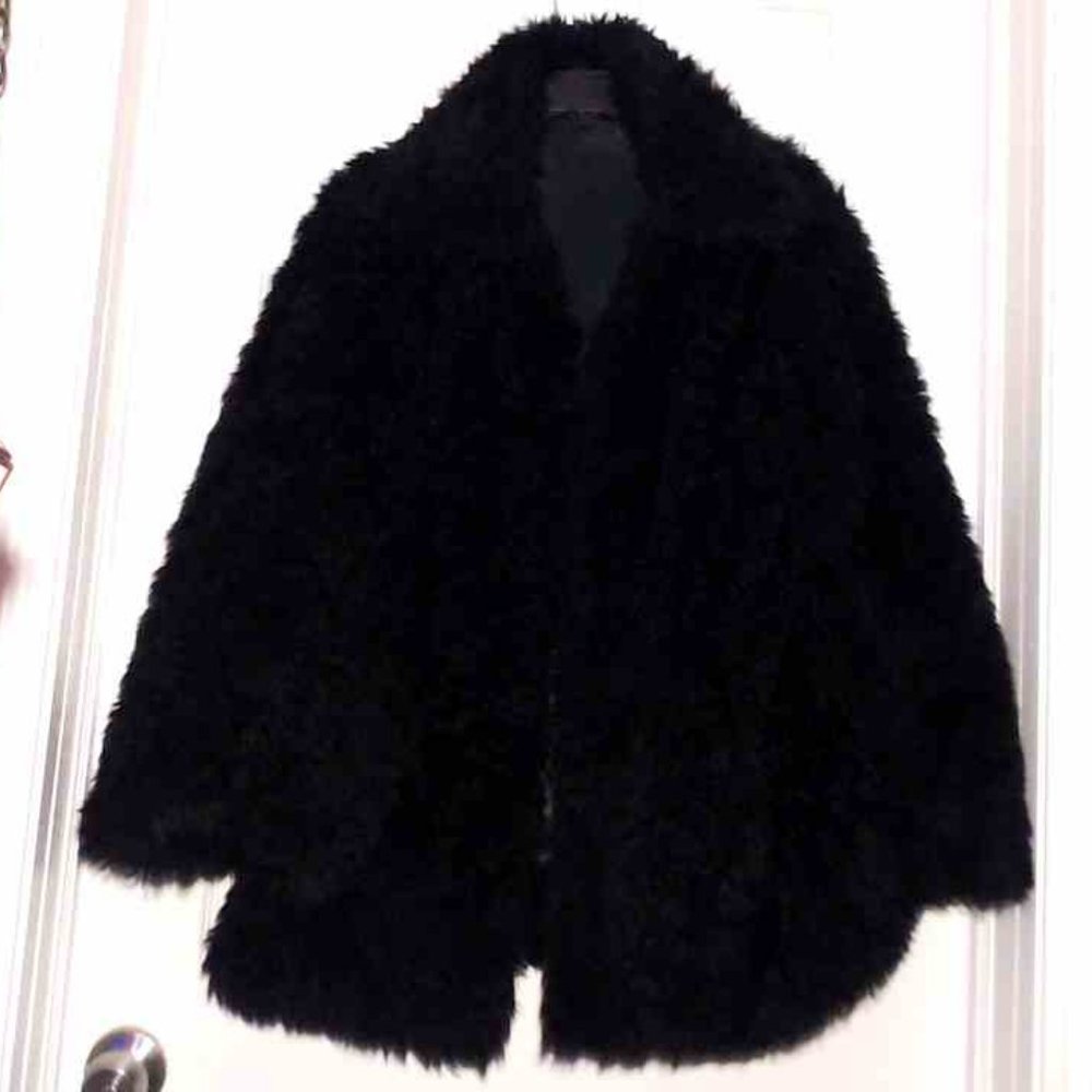 Vintage Vegan Mongolian Fur Coat